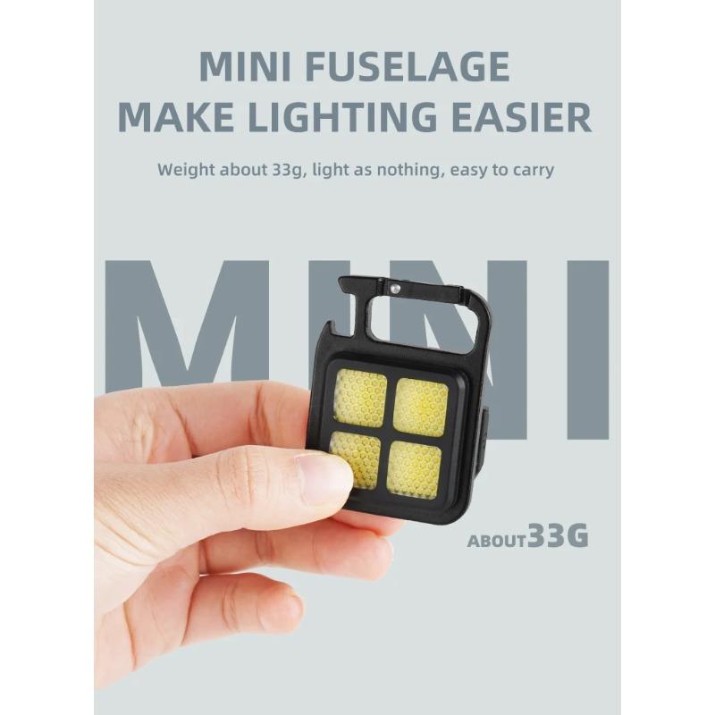 Mini LED Flashlight Magnetic COB Outdoor Camping Pocket Work Light  USB Rechargeable Emergency Light