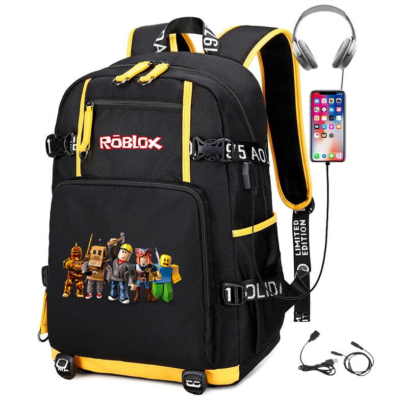 Cartoon Game Merchandise With Usb Hiking Bag College Students Outdoor Travel Large Capacity Backpack Bag