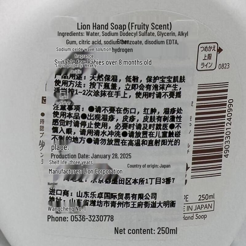 Lion Foaming Hand Soap (Fruit Scent)