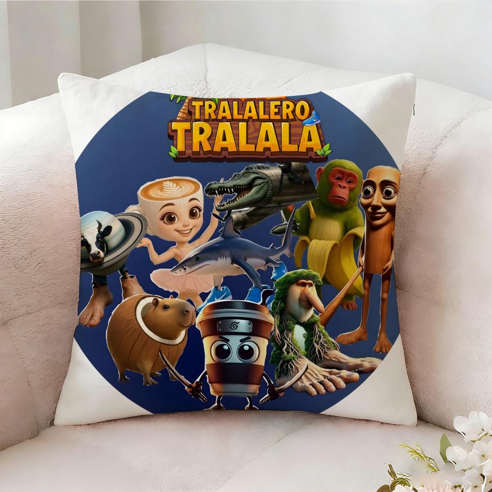 IItalian Brainrot Creative Animal Internet Pillow Case Pillowcase Doublesided Printed Sofa Cushion Bedroom Headboard Pillow