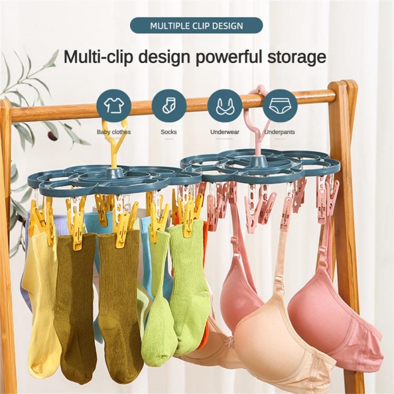 Clips Folding Clothes Dryer Hangproof Socks Underwear Plastic Drying Best Rack Organizerer Children Adults Clothes Dryer Wind for Home