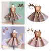 Elk with Headband Suit Skirt Brown 6-7Y