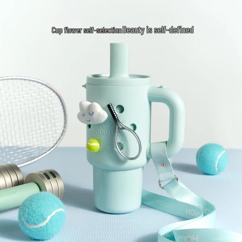 HOLOHOLO 316L Stainless Steel Wide-Mouth Straw Tumbler