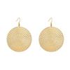 Exaggerated Alloy Plated Round Hoop Earrings - European & American Retro Style