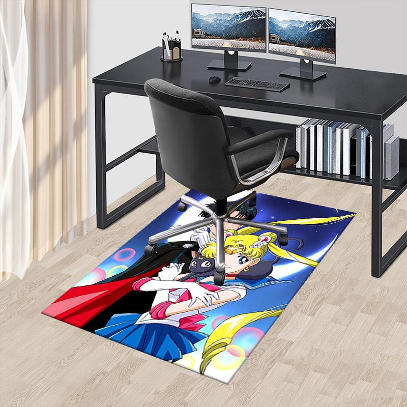 

1pc Sailor Moon Anime Cartoon Design Office Chair Mat Non-Slip Carpet for Home Decor, Suitable for All Seasons, Ideal as a Gift for Fans.O013 60cm by 90cm
