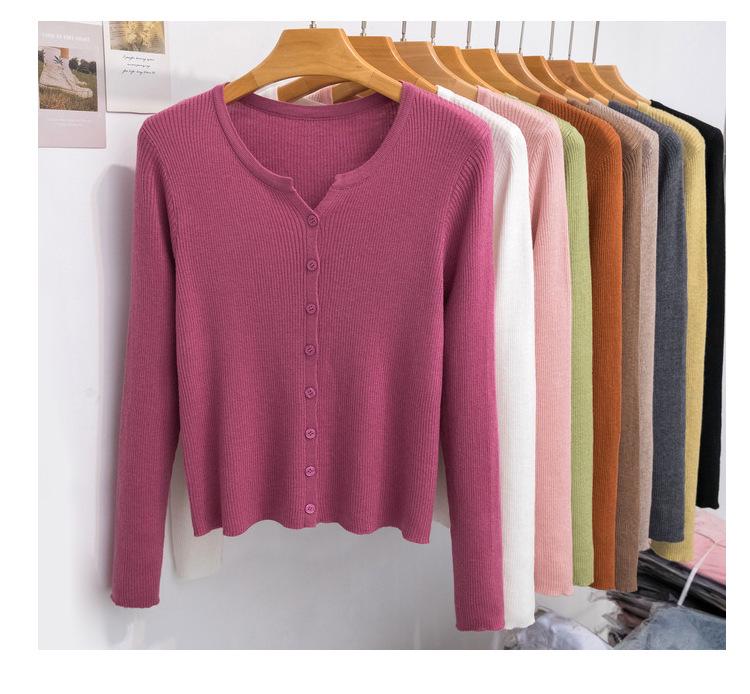 2024 Women's Lightweight Wool Knit Cardigan: Soft, Long Sleeve Sun Protection for Spring/Summer