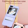 For Samsung Galaxy Z Flip6 5G/Z Flip5 5G Hard PC Phone Case Retractable Strap Hinge Protection Phone Cover