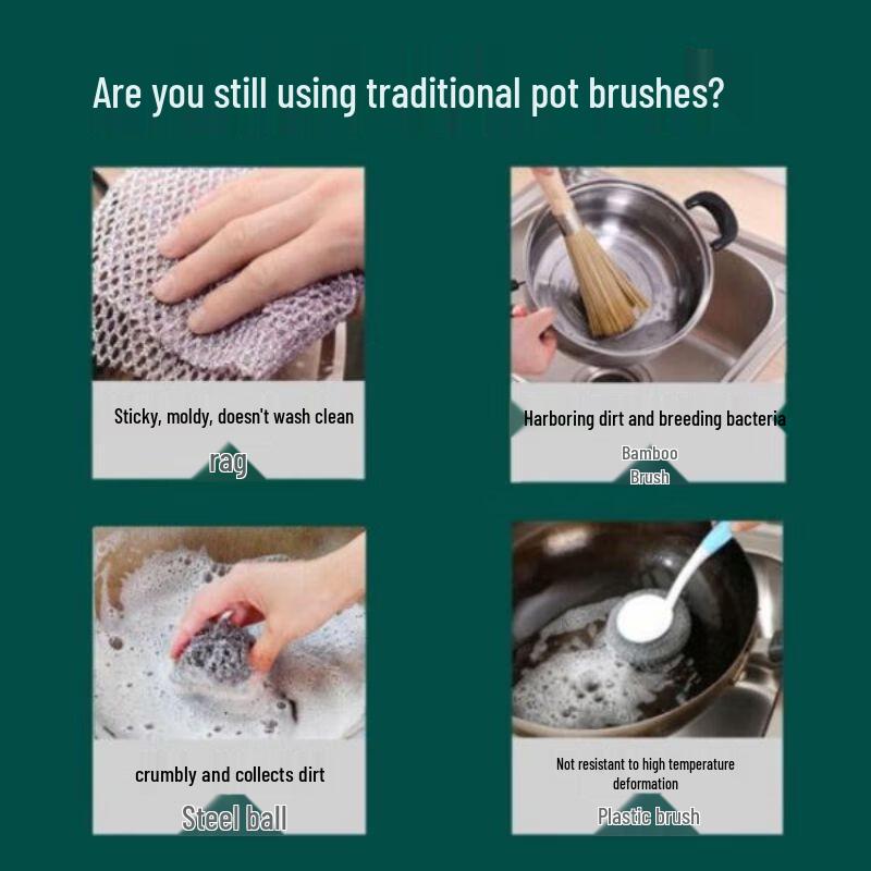 Stainless Steel Pot Brush with Handle
