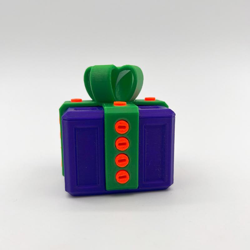 3D printed surprise Christmas box with Christmas atmosphere decorations and ornaments that can be freely twisted and decompresse