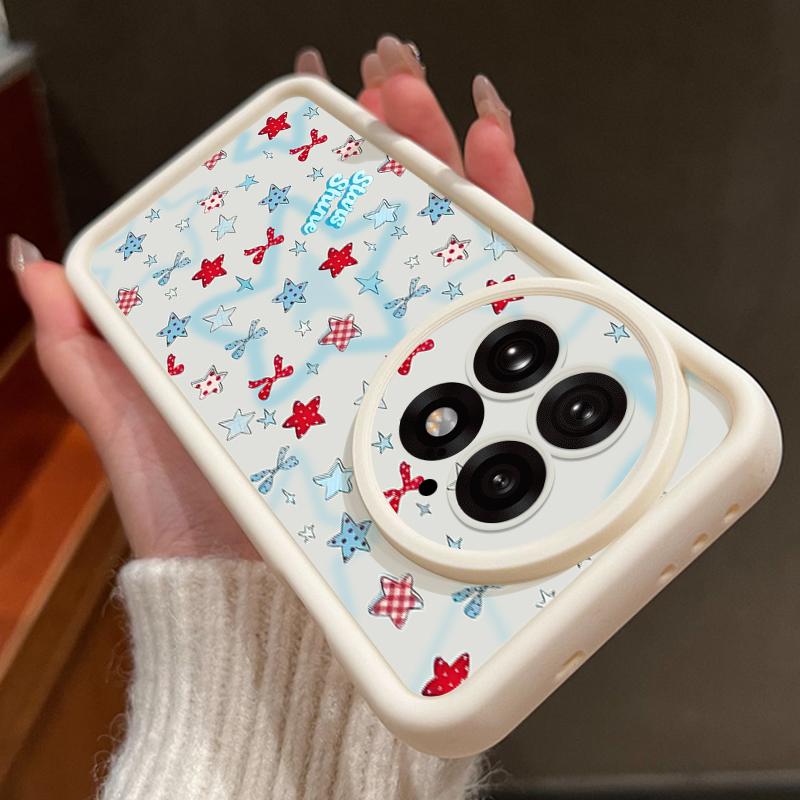 For OnePlus 13 Case Blue Stars Bowknots Pattern Shockproof Bumper Silicone Cover For OnePlus 15 Nord 5 13R 13T 12R 12 11R 5G