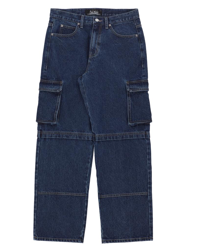 FIELDWORKER Cargo Pocket Wide Denim [Blue]