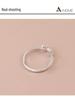 S925 Sterling Silver Blue Butterfly Open Ring: Women's Fashionable High-End Index Finger Accessory