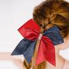 7 Inches Fashion Sparkling Glitter Cheerleading Hair Bow Glitter Grosgrain Ribbon Bows Hair Band Hair Tie For Girls And Women