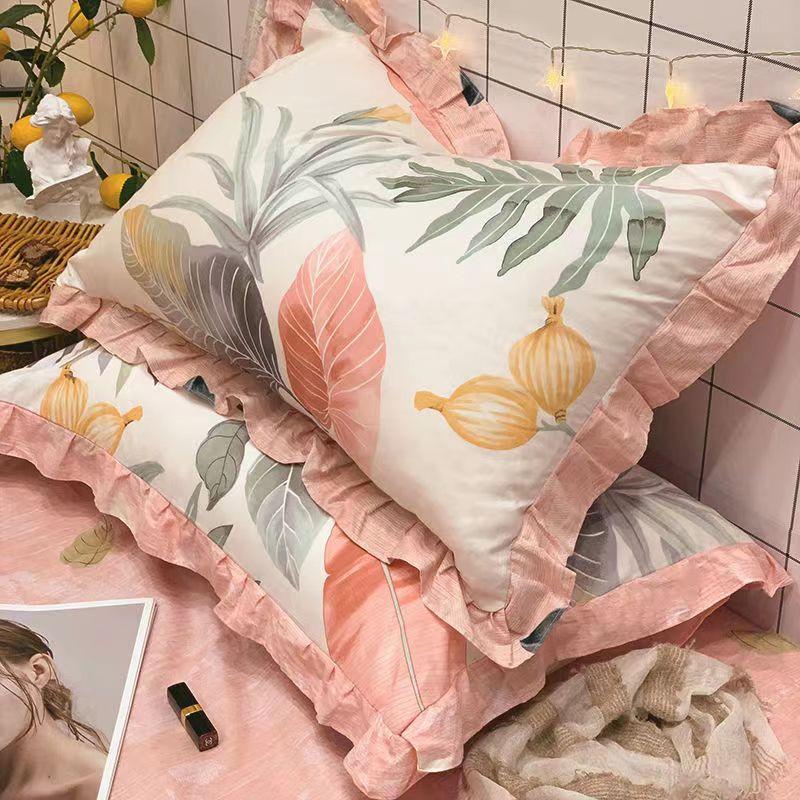 A Pair of Pure Cotton Pillowcases Spring and Autumn Large Size