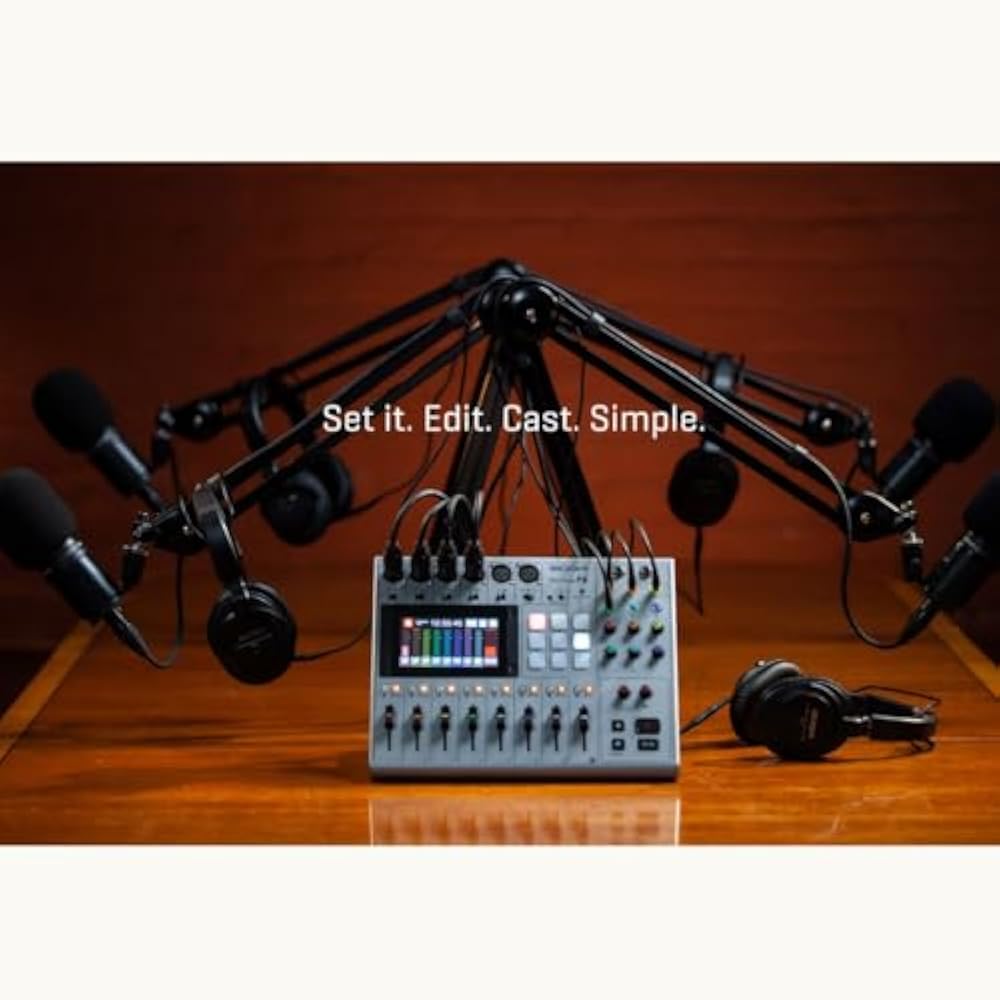 Zoom Zoom Podcast Recorder, MTR, 6 Channel Input, P8, Touch Panel Operation, Mix/Edit/Distributio...
