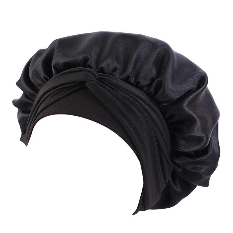 Satin Streamer Round Hat, Nightcap, Women'S Headscarf Hat, Perm And Hair Care Hat Tjm-301-1