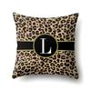 Polyester Pillow Case Leopard Print Decoration Home 26 English Letter Printing Pillow Case