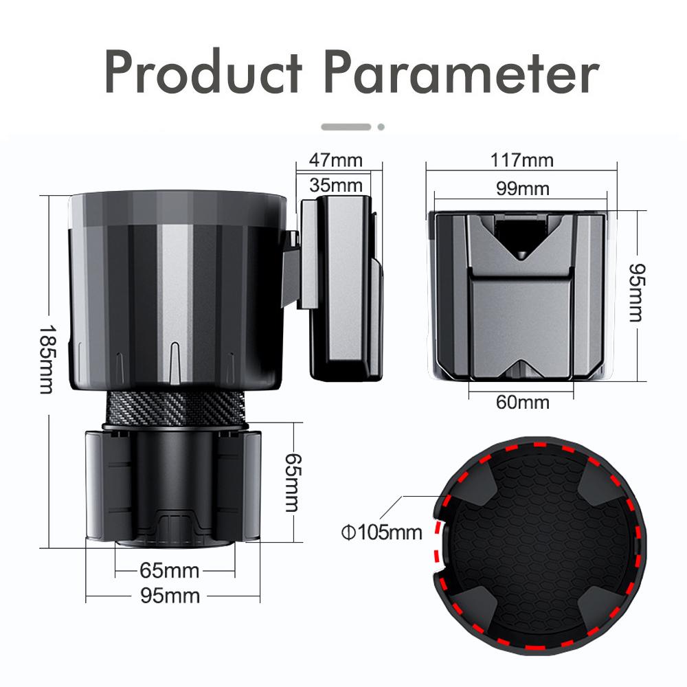 New Multi-purpose Car Cup Holder with Phone Box and Card Slot Modified Coaster for Automotive Use Drink Rack Cup Holder