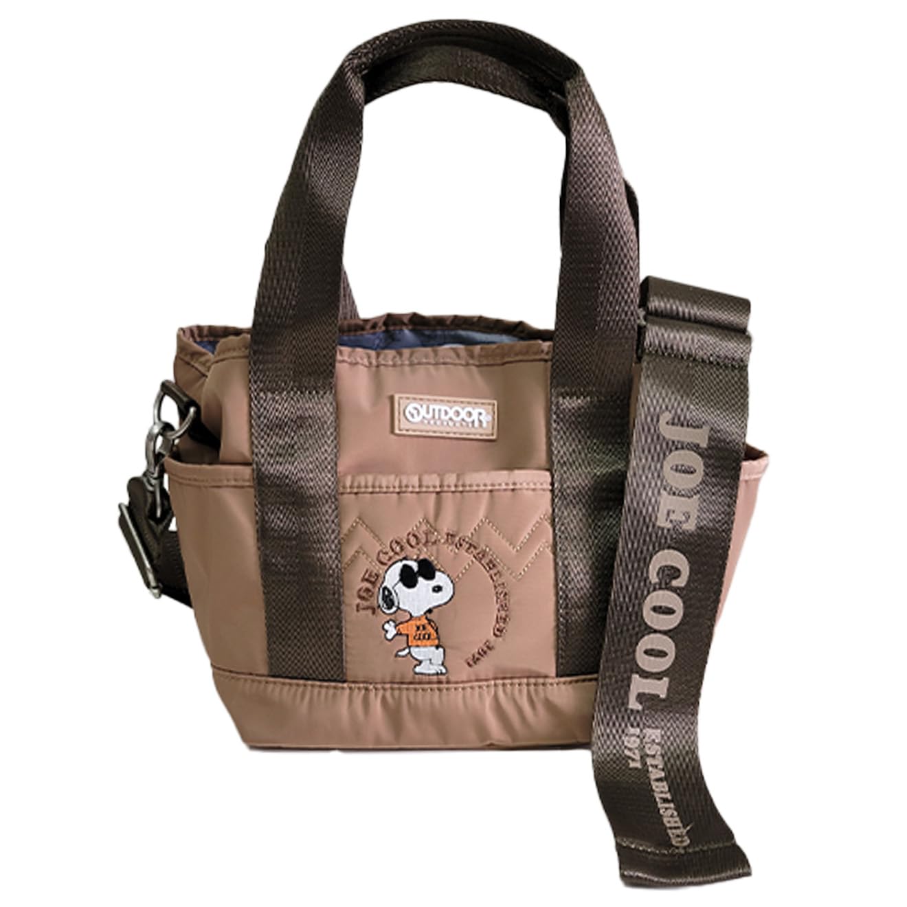 

PEANUTS Snoopy 2WAY Mini Tote Shoulder Bag JOE COOL Beige [Outdoor Products] бежевий
