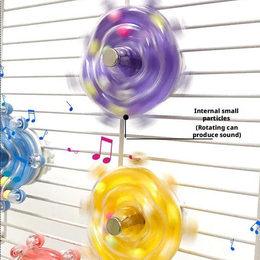 Parrot Decompression Toys Bird Cage Toy For Parrots Rotating Treat Dispenser For Mental Stimulation Entertainment Pet Supplies