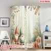 2pcs 2D Flat Printing Fashionable Christmas Curtains Christmas Gnomes Winter Snow Gifts_a Digital Printed Polyester Drapes