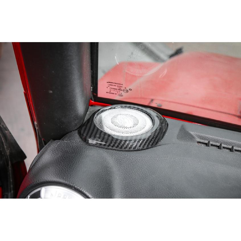 Car A-Pillar Loud Speaker Decoration Cover Ring Trim Frame Stickers for Jeep Wrangler JK 2015 2016 2017 Interior Accessories