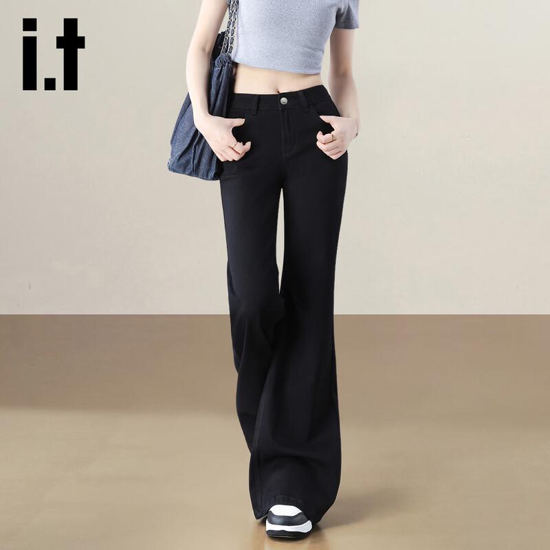izzueit Women's High-Waisted Flared Jeans