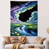 "Whimsical Sky and Starry River Scene" Patterned Tapestry Home Decor, Suitable for Bedroom and Living Room, Gift