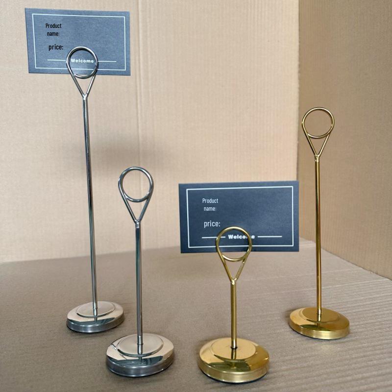 Stainless Steel Table Card Holder for Weddings, Restaurants, Buffets, and Business Cards