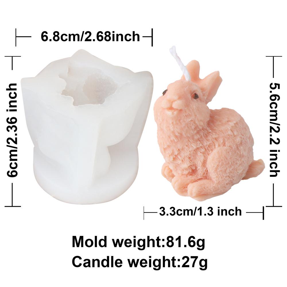 3D Mini Multi-style Rabbit Silicone Candle Mold DIY Easter Animal Cute Rabbit Aromatherapy Plaster Soap Resin Mould Home Gift