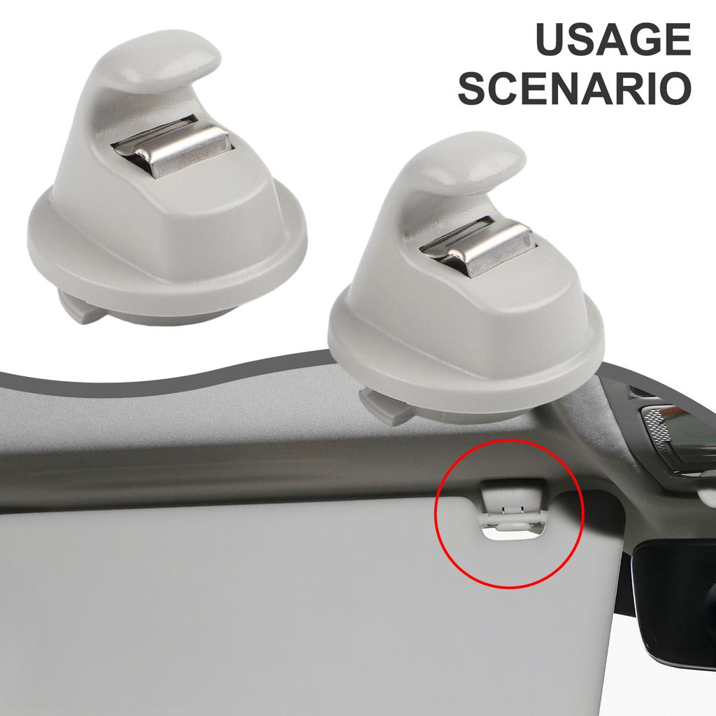 Beige Car Sun Visor Clip Car Accessories Beige Clip Black Clip Easy Installation Grey Clip Non-deformation for Golf 7
