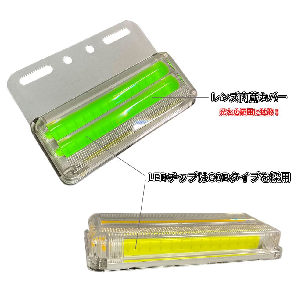 Discover Winds Super Dazzling 24V COB Chip Surface Emitting Bright Side Marker Lamps for Set of Red Downlight! Trucks, 10,