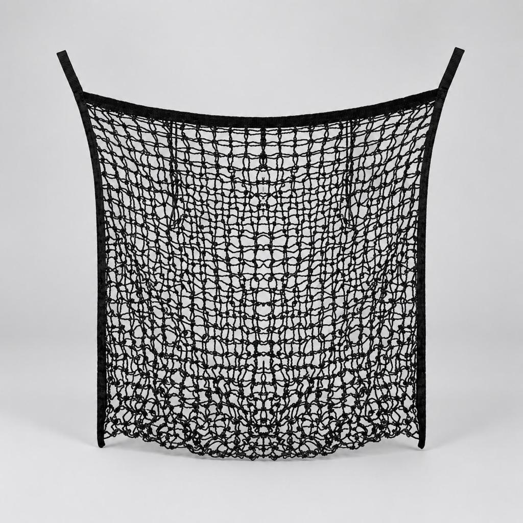 Knotted Mesh Hay Net with Hanging Straps Lightweight Forage Feeder for