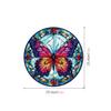 New Antique Color Dyed Hummingbird Iris Japonica Window Glass Electrostatic Sticker Detachable Decorative Film Home Decorations