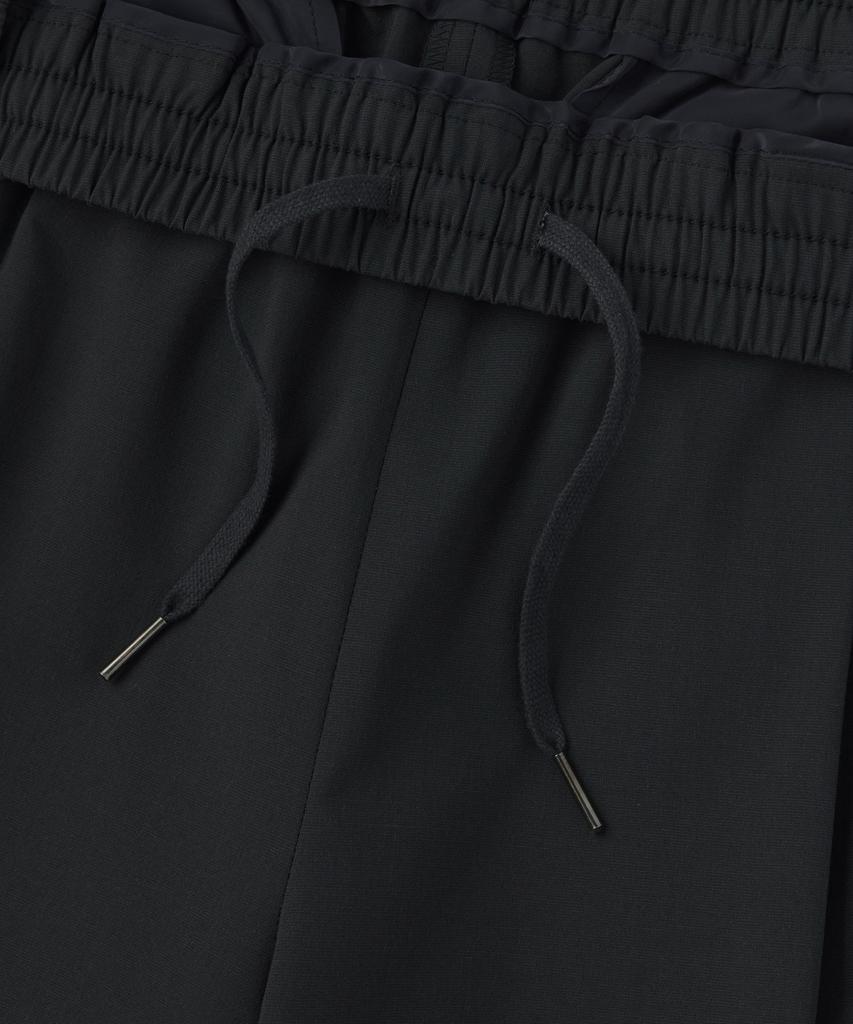 MUSINSA STANDARD WOMAN [Cooltandard] Women'S One-Tuck Wide Elastic Waist Slacks [Black]