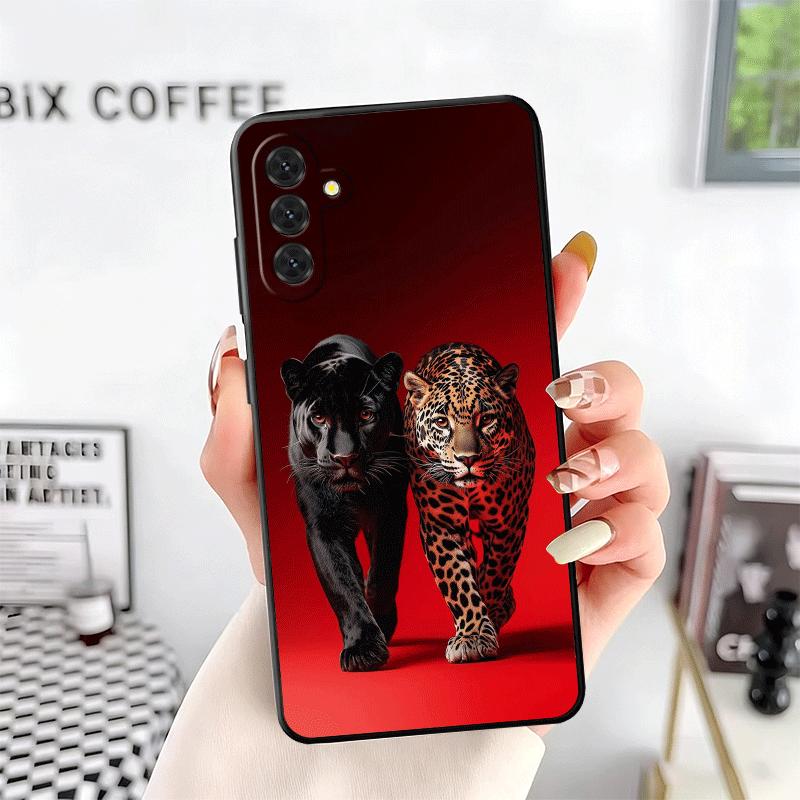 Black Panther Cool Animal Soft Phone Case for Samsung A17 A37 A57 A16 A26 A36 A56 A15 A25 A35 A55 A14 A24 A34 A54 A13 A23 A33 A5