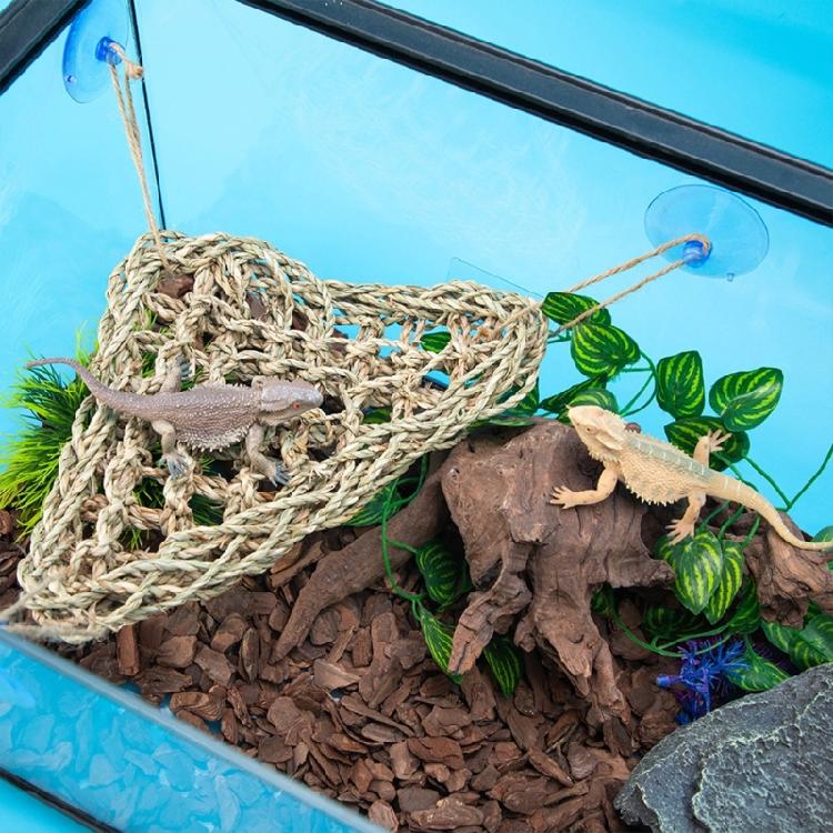 Reptiles Lounger Suction Cup Hammock for Small Lizards Geckos Resting and Activity Space with Strong Suction Cup