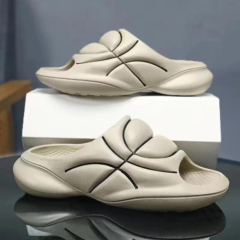 Summer Men Designer Slippers Indoor Outdoor Sandals Beach Casual Shoes Soft Sole Men Flip-flops Men's Sandals Big Size 40-47
