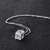 925 Silver Square AAA Zircon Pendant Necklace for Women 18 Inch Birthday Wedding Gift