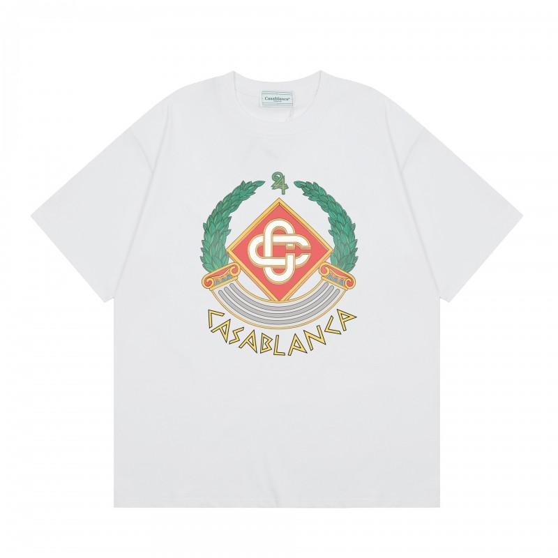 Men Women Streetwear Short Sleeve T-Shirt With Geometric Letter Print Loose Fit Cotton Tee Casual