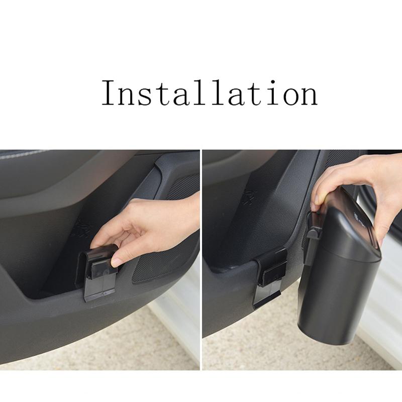 Car Trashbin Mini Portable Car Trash Bin Hanging Vehicle Garbage Storage Box Case Automobile Car Trash Can with Lid Waterproof