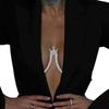 Strass Brustkette Kettenkrone Brustkette BH-Kette Sexy Bikini-BH Körperkette Schmuck Legierungsmaterial für Frauen