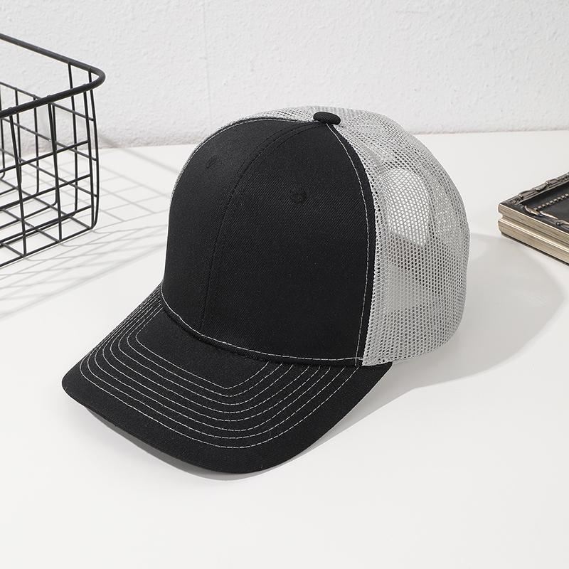 Fashionable sun hats Summer breathable mesh men's and women's hats Outdoor solid color light plate baseball caps casual hats