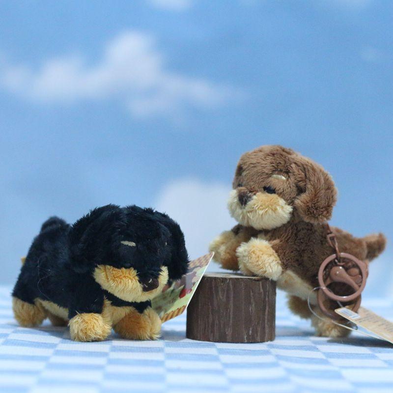 Adorable Plush Sausage Dog Keychain Cute Squeaky Dachshund Doll Backpack Charm