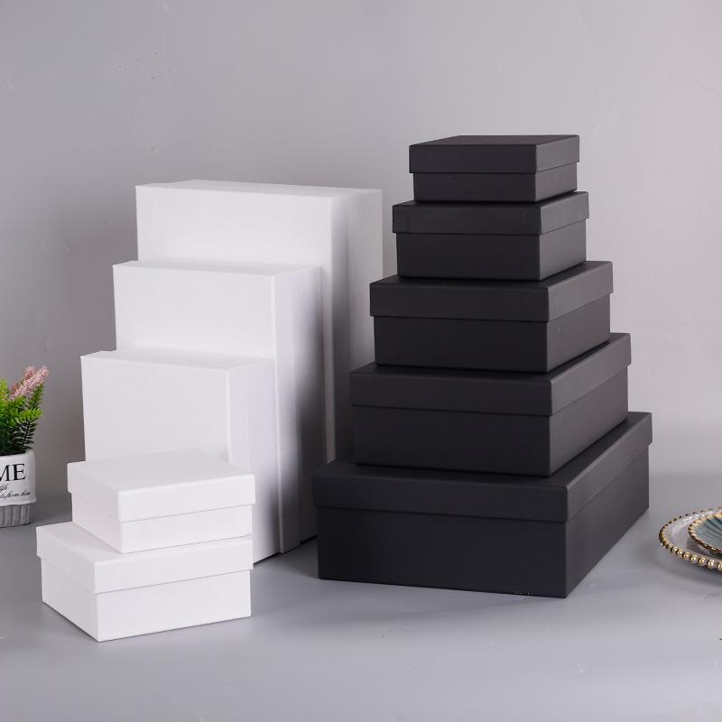 White Gift Box for Clothes, Shoes, and Bags - Top and Bottom Lid Design