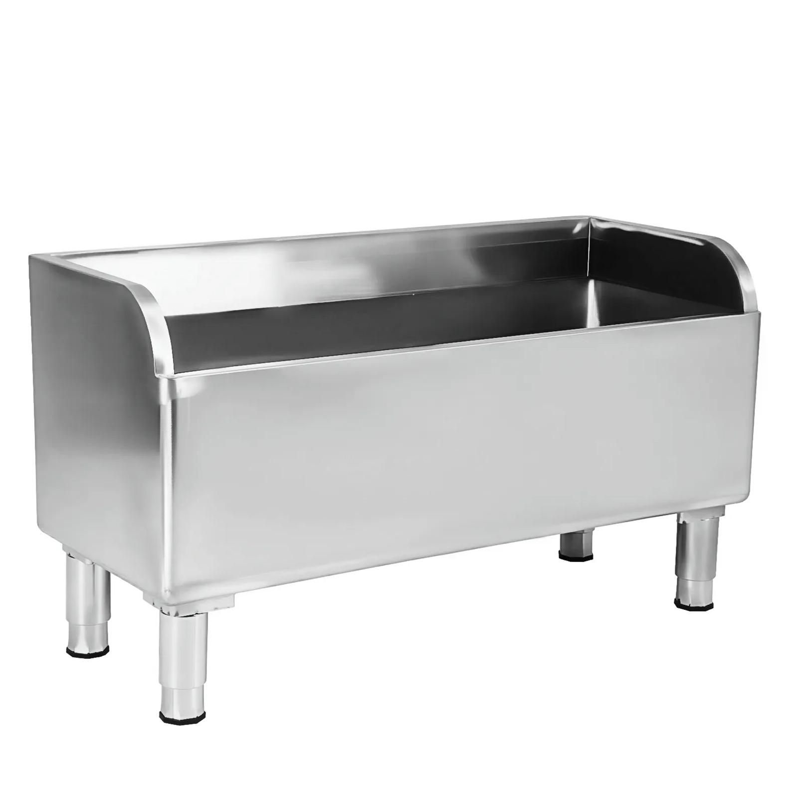 

Stainless Steel Floor Mount Mop Sink Basin with Sink Drainer Free Standing Single Bowl Utility Kitchen Mop Service Basin 100X41X