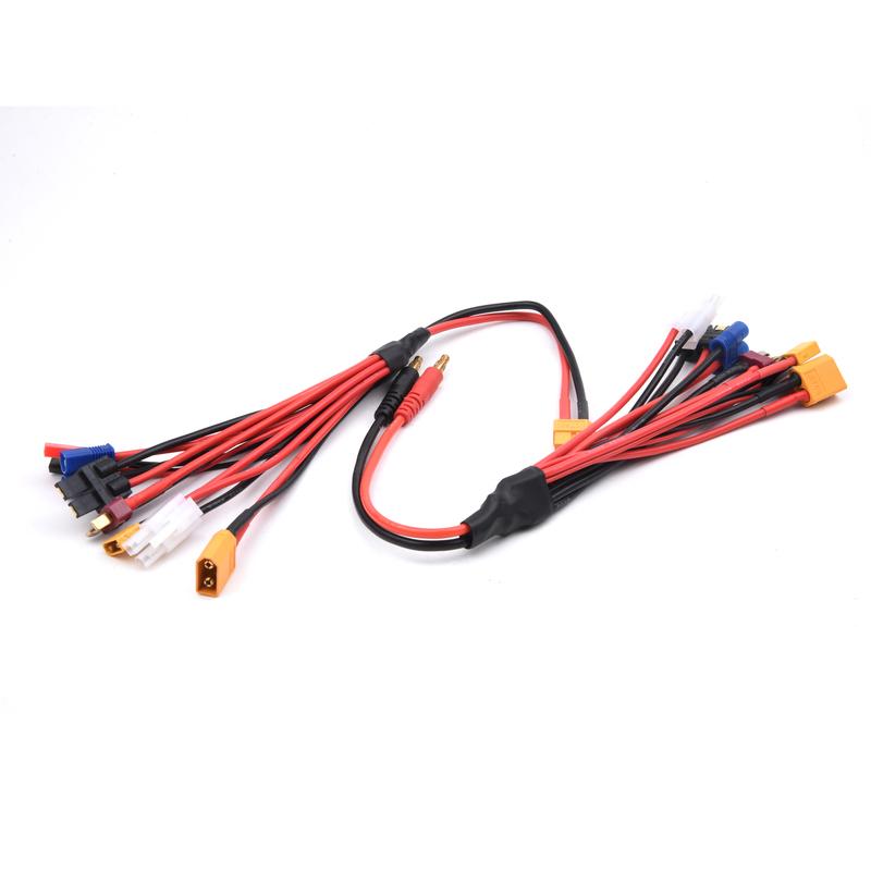 Multifunction Balance Charging 8IN1 Soft Silicone Charging Wire XT60 Connector To XT60 XT30 T Plug JST EC3 Wire Cable for RC