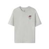 Sport Lifestyle Series Logo Loose Round Neck Pullover Short Sleeve T-Shirt Unisex Tops Light-White Gray L225U119-0248