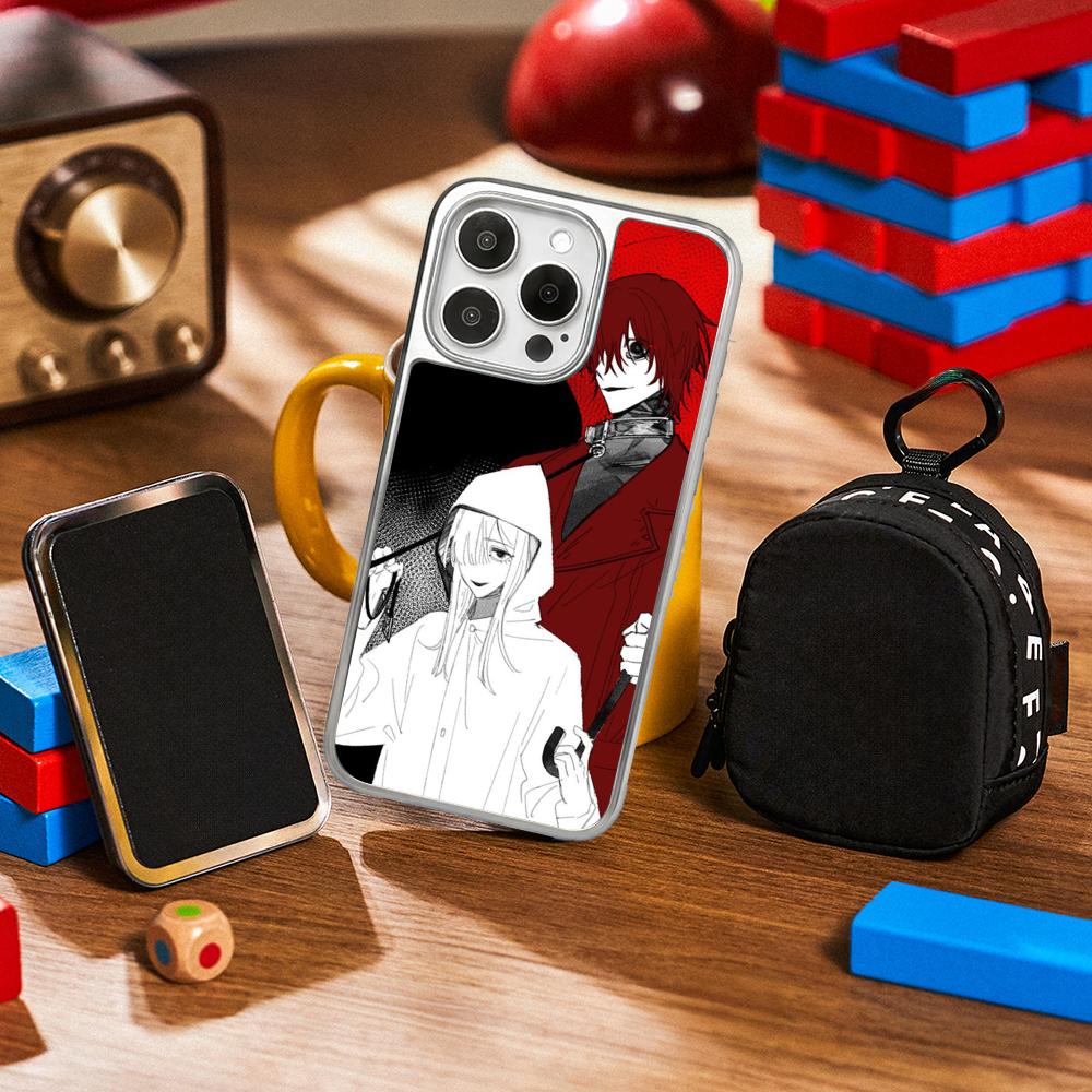 Scarletella Homicipher Y2k Game Man Phone Case for iPhone 16 15 14 13 12 11 Pro Max Sheepskin Silver-edged Protective Case
