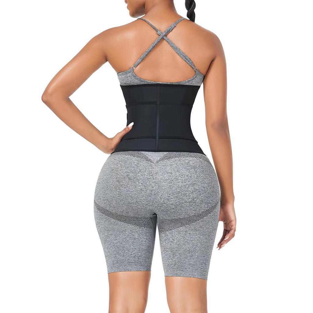 Women Waist Trainer Sauna Sweat Belt Body Shaper Tummy Control Zipper Waist Cincher